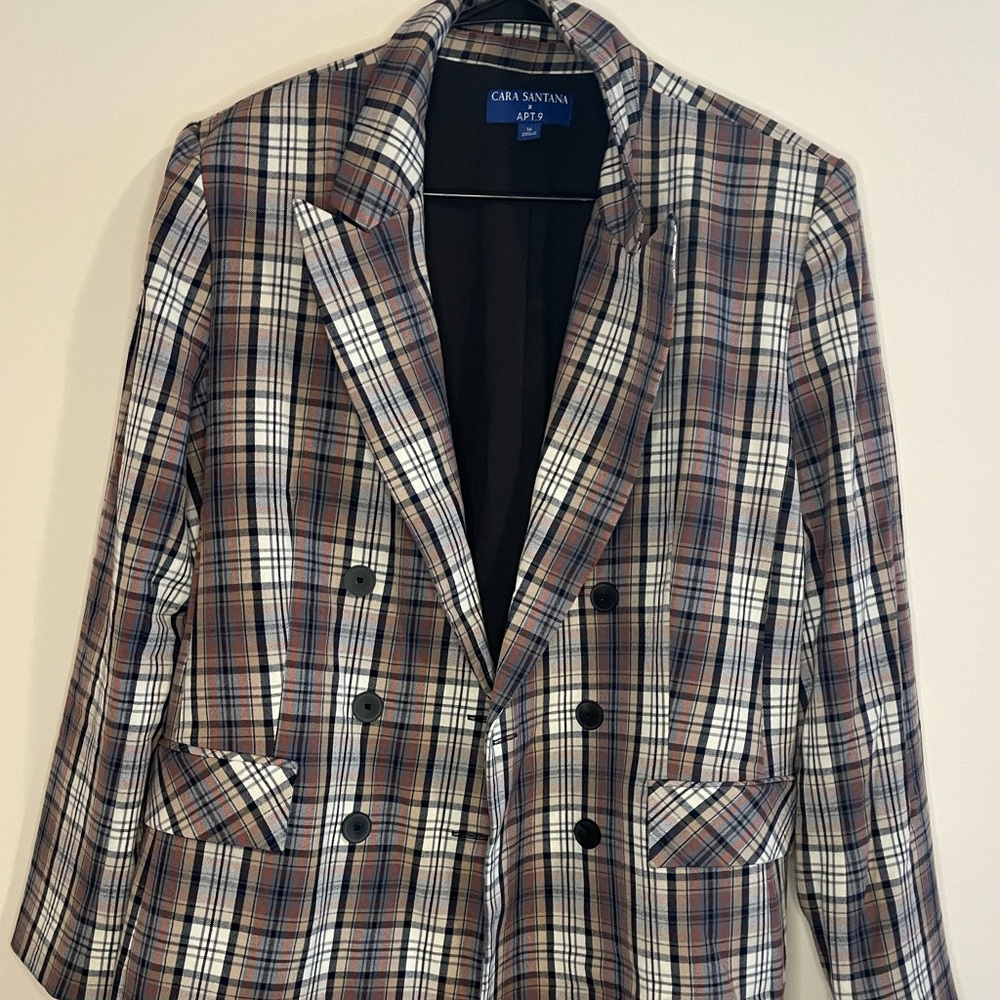 Brown Plaid Blazer